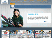 Tablet Screenshot of lakeautoglass.com